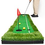 10' Abco Tech Indoor/Outdoor Golf Practice Putting Green Mat w/ 3 Balls $43 + Free Shipping