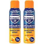 2-Count 15-Oz Microban 24 Hour Sanitizing and Antibacterial Spray (Citrus) $4.15
