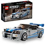 319-Piece LEGO Speed Champions 2 Fast 2 Furious Nissan Skyline GT-R 34 Kit $20