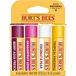 4-Pack 0.15-Oz Burt's Bees Tropical Lip Balm (Berry, Dragonfruit, Coconut &amp; Pineapple) $6 + Free Shipping w/ Prime or on orders $35+