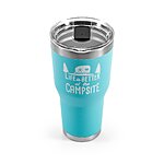 30-Oz Camco Life is Better at The Campsite Stainless Steel Tumbler w/ Double Wall Insulation (Cool Blue)  $7.92 + Free Shipping w/ Prime or on $35+