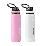 2-Pack 24-Oz ThermoFlask Double Wall Vacuum Insulated Stainless Steel Water Bottles (Strawberry &amp; Arctic White) $23 + Free Shipping w/ Prime or on $35+