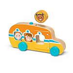 Melissa &amp; Doug Go Tots Wooden Roll &amp; Ride Bus w/ 3 Disks $6.17 + Free Shipping w/ Prime or on $35+