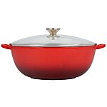 7.5-Qt Le Creuset Enameled Cast Iron Chef's Oven w/ Glass Lid (Cerise) $167 + Free Shipping