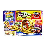 Hot Wheels Monster Trucks Track Set w/ 2 Toy Trucks (Skelesaurus & Bone Shaker) $15