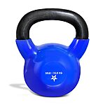 35-Lb Yes4All Vinyl Coated Cast Iron Kettlebell Weight (Blue) $22.30