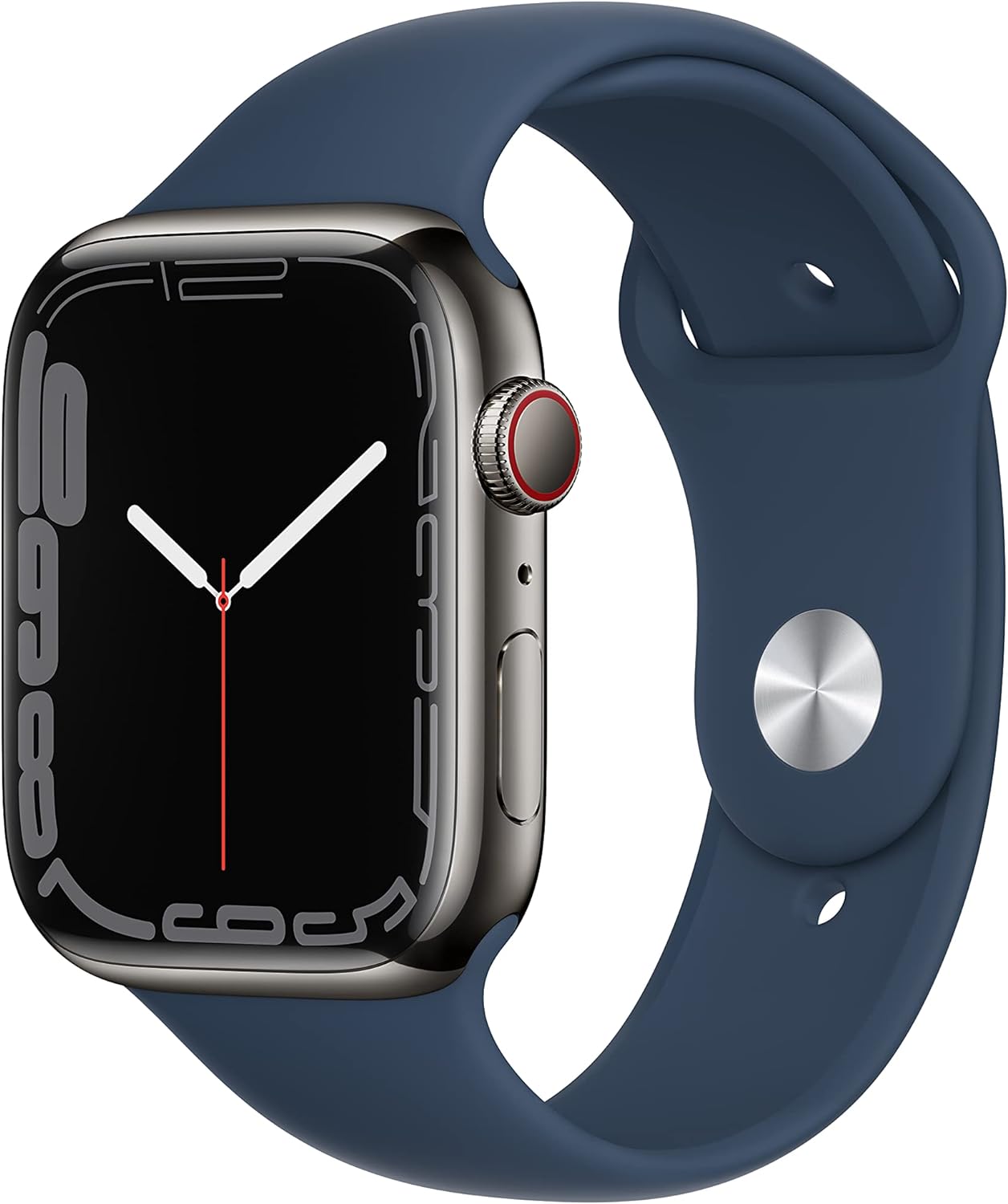 Apple Watch Series 7 GPS + Cellular 45mm Graphite Stainless Steel Case Smart Watch w/ Abyss Blue Sport Band $302 + Free Shipping