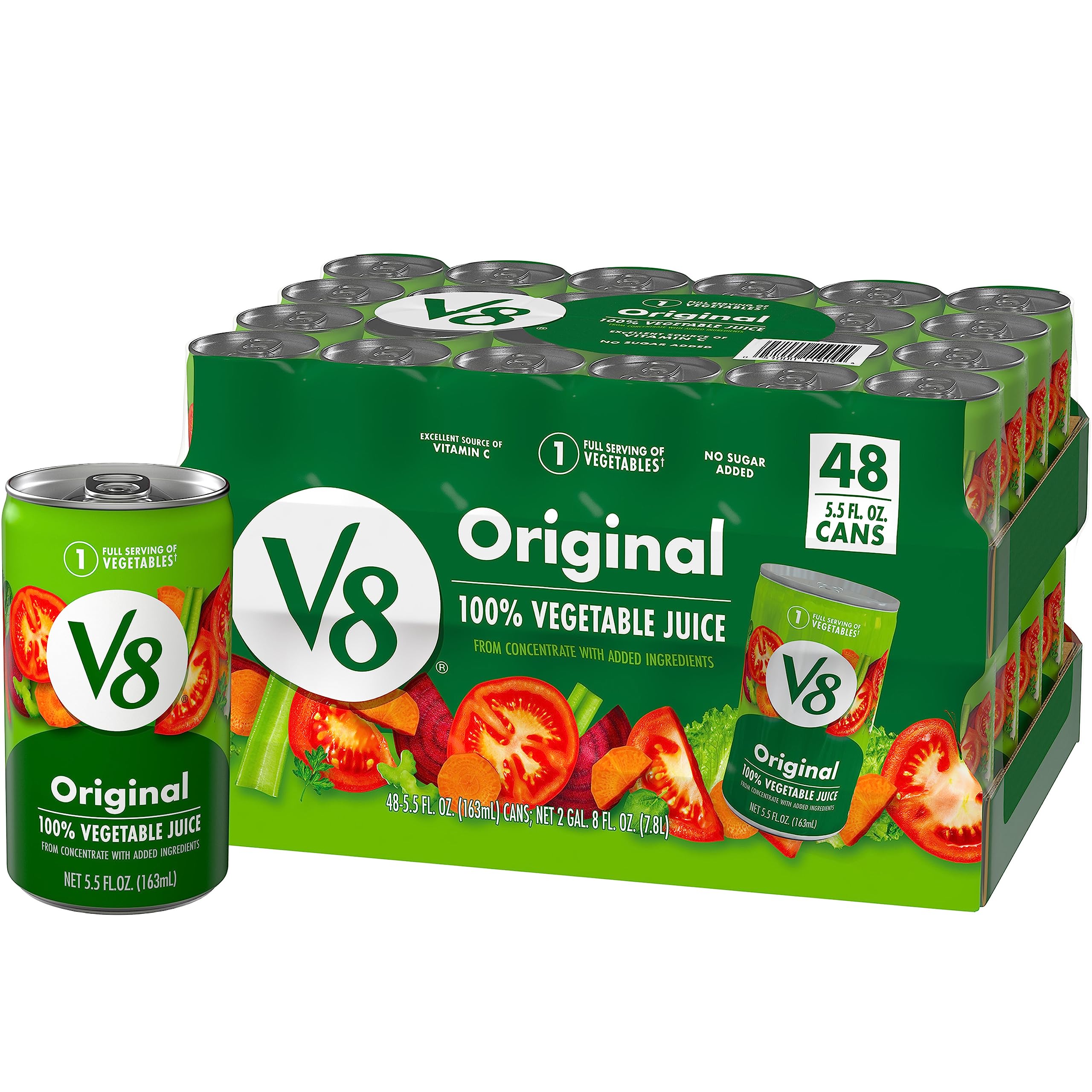 48-Count 5.5-Oz V8 Original 100% Vegetable Juice Cans $24.49 w/ S&S + Free Shipping w/ Prime or on orders over $35