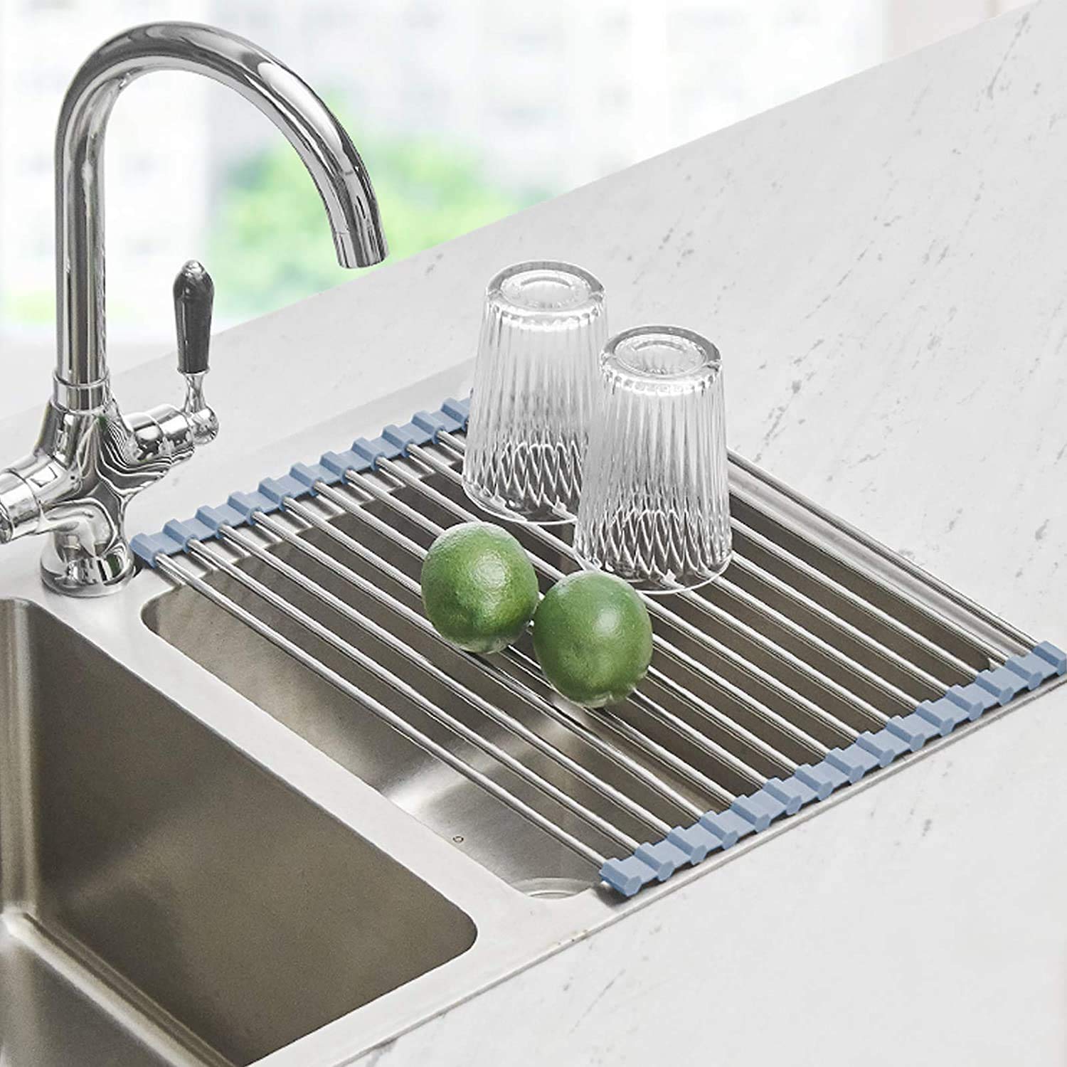 17.5" x 11.8" Seropy Over-The-Sink Roll Up Dish Drying Rack $6.82 + Free Shipping w/ Prime or on orders $35+