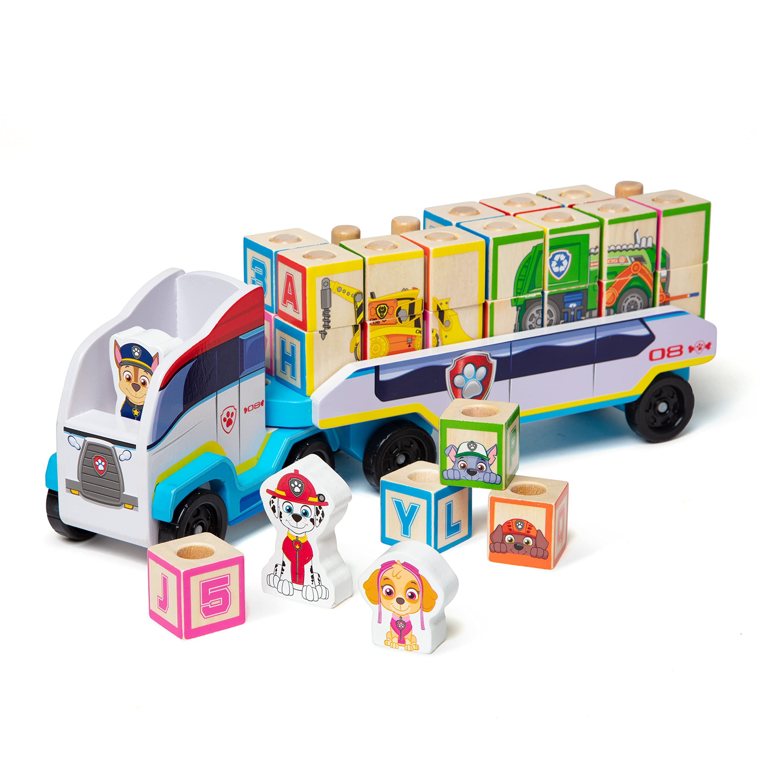 Melissa & Doug PAW Patrol Wooden ABC Block Truck $12.11 + Free Shipping w/ Prime or on $35+