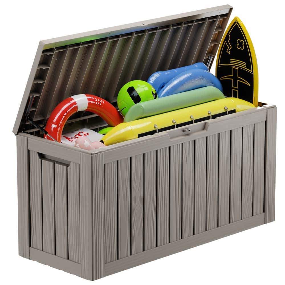 80-Gallon EasyUp Resin Outdoor Storage Deck Box (Light Brown) $50 + Free Shipping
