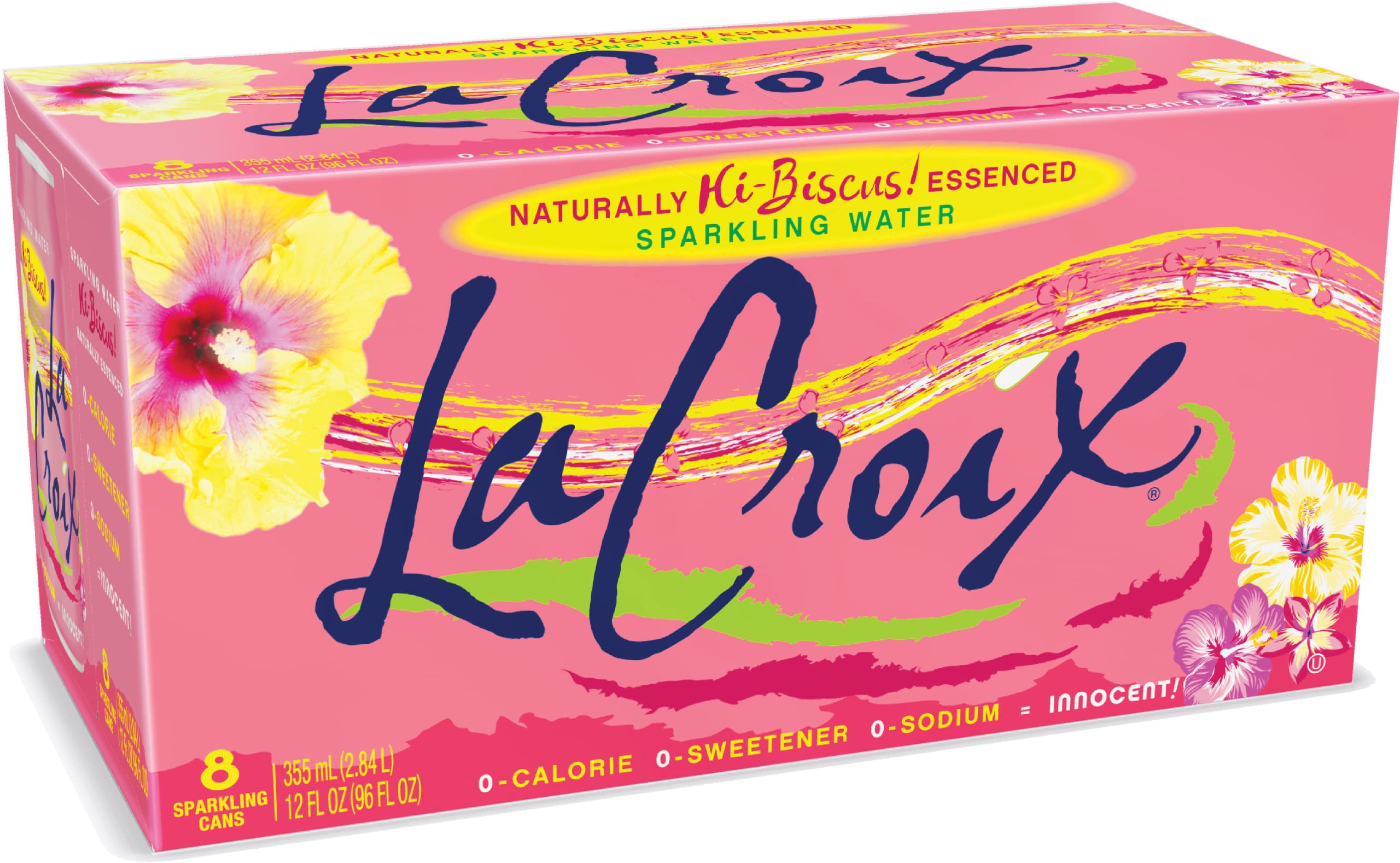 8-Pack 12-Oz LaCroix Naturally Sparkling Water (Hi-Biscus) $2.50 + Free Shipping w/ Prime or on $35+