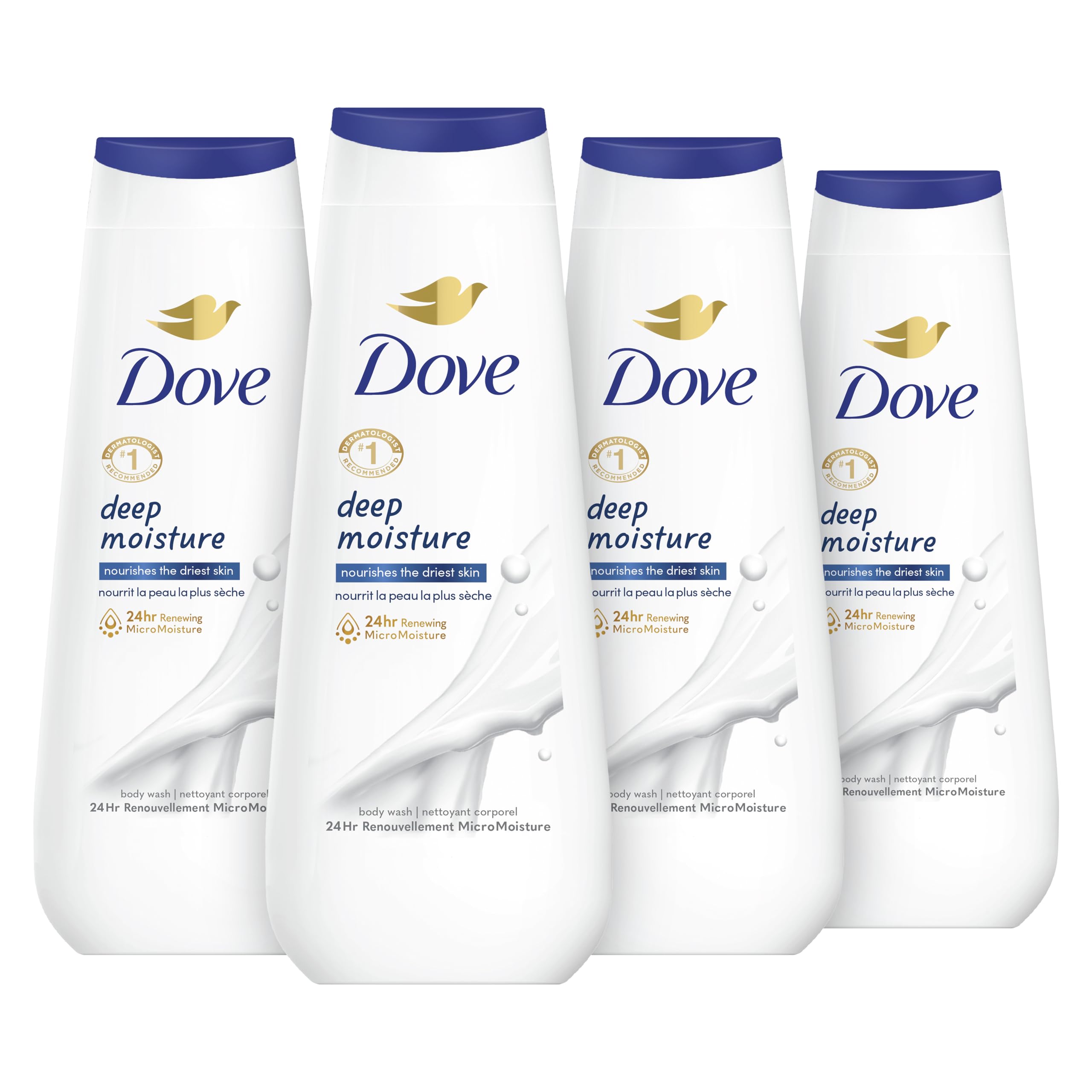 4-Count 20-Oz Dove Deep Moisture Body Wash $14.86 w/ S&S + Free Shipping w/ Prime or on $35+
