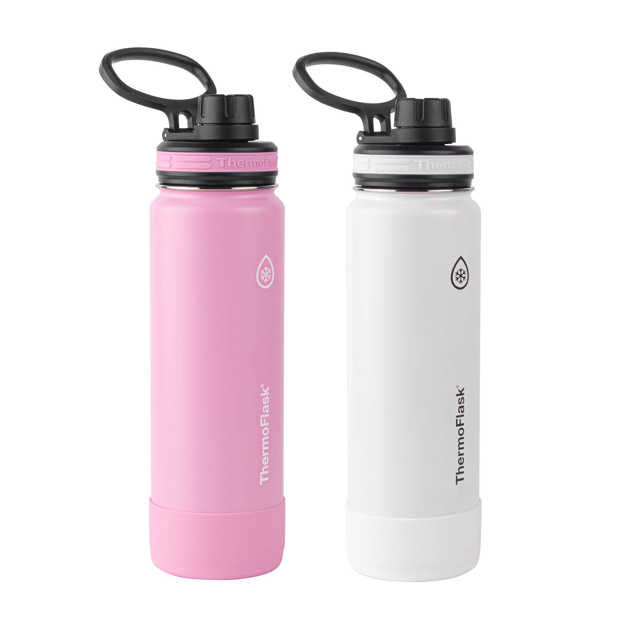 2-Pack 24-Oz ThermoFlask Double Wall Vacuum Insulated Stainless Steel Water Bottles (Strawberry & Arctic White) $23 + Free Shipping w/ Prime or on $35+