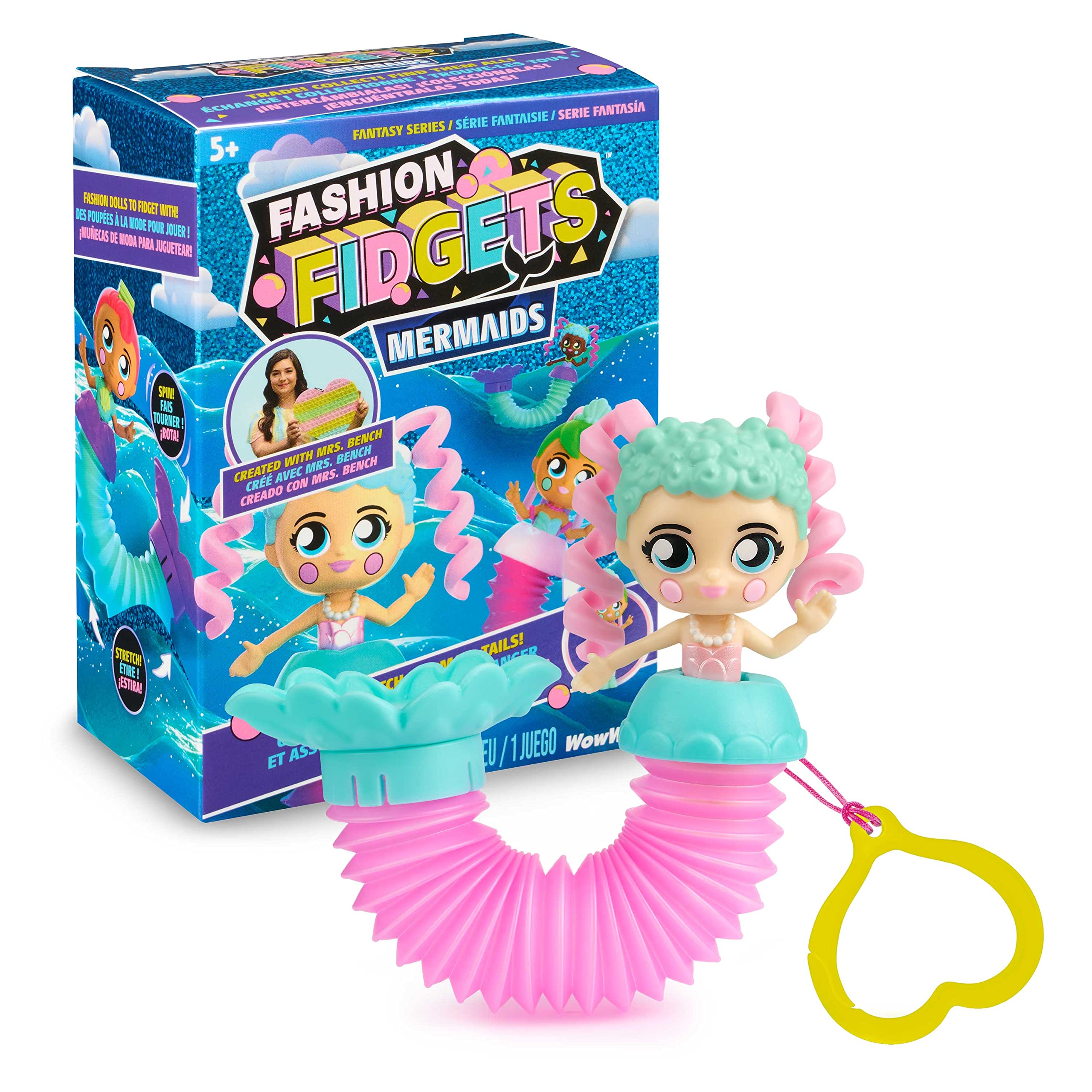 WowWee Girls' Fashion Fidgets Mermaids Fantasy Series Fidget Toy Doll