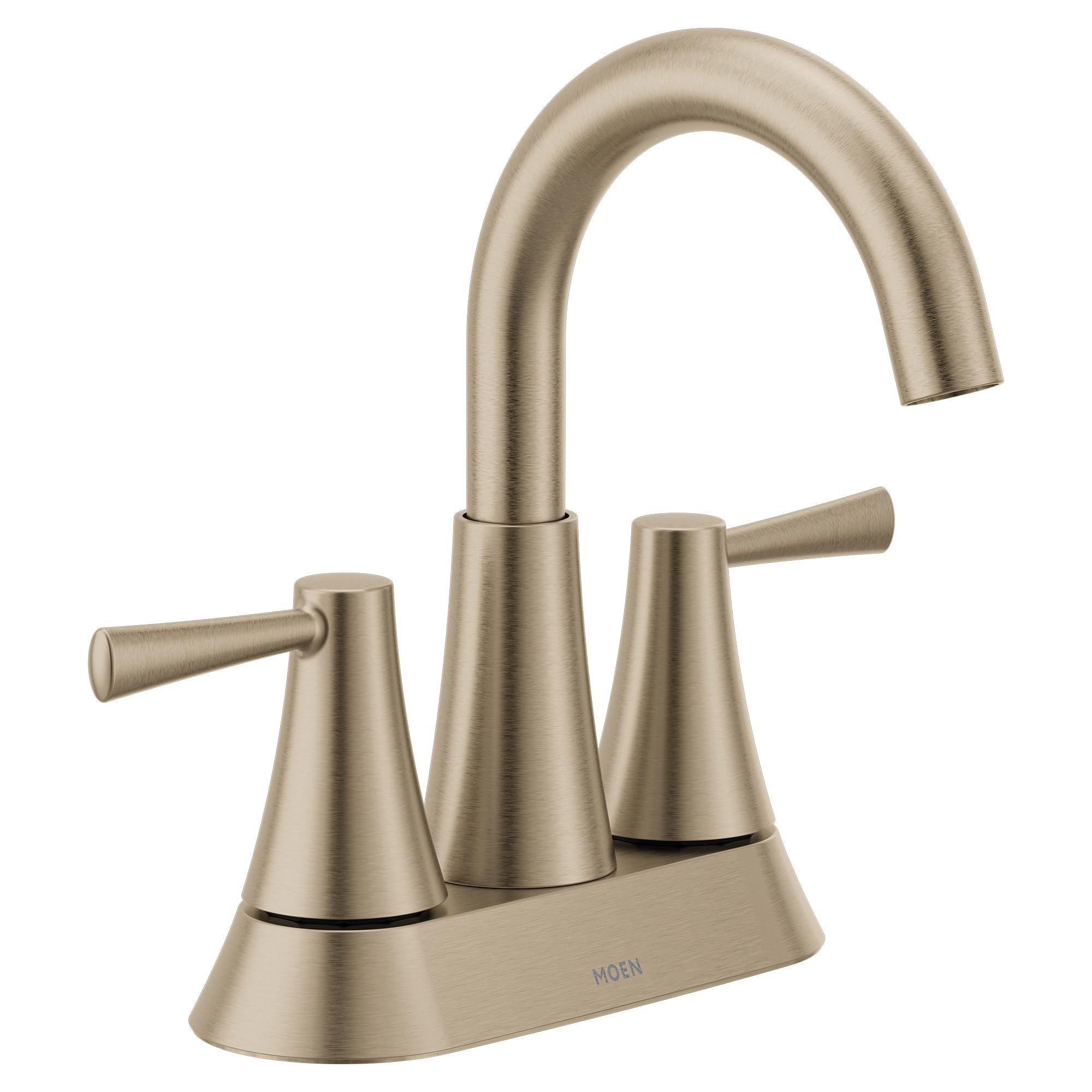 Moen Ronan Bronzed Gold Two-Handle Centerset Modern Bathroom Faucet w ...