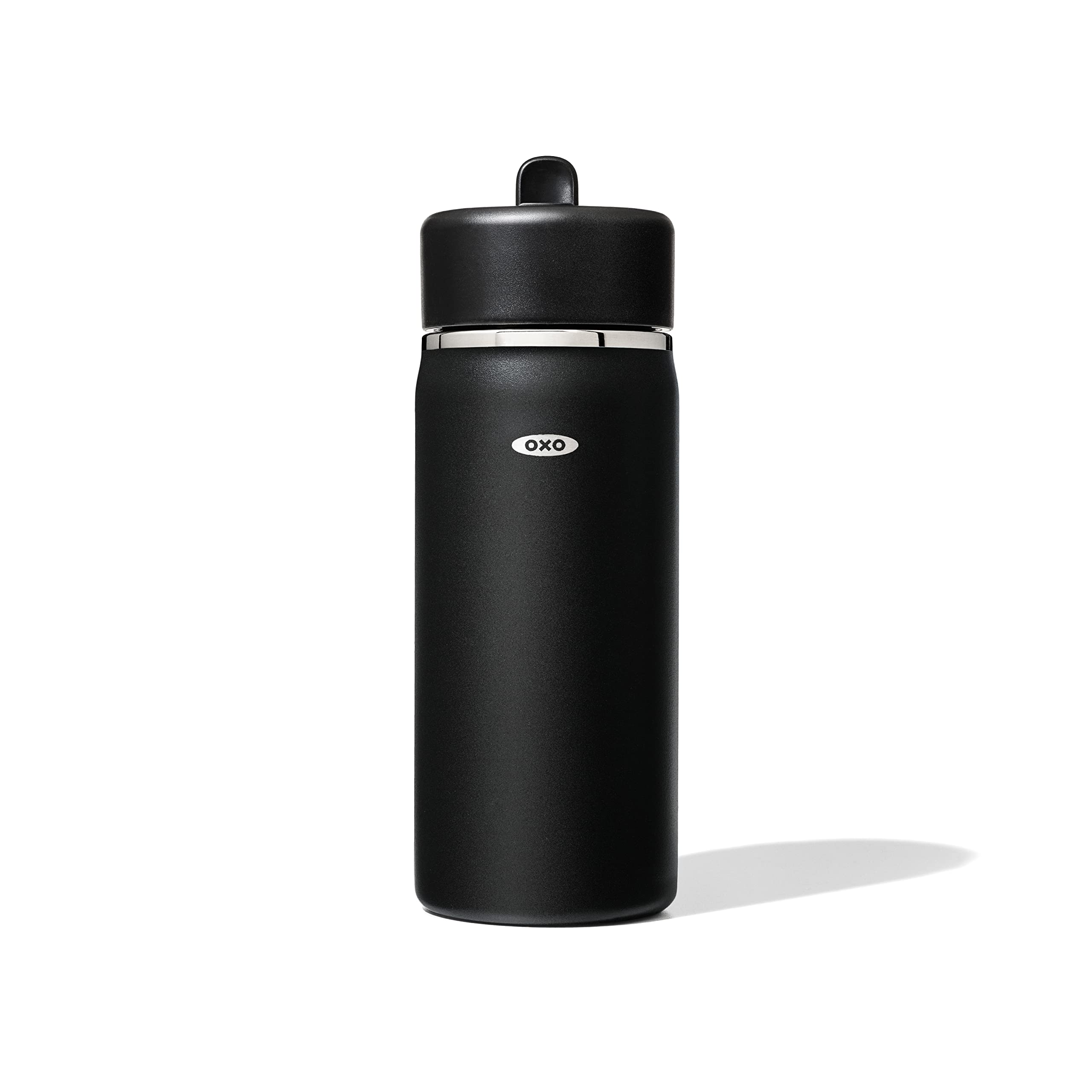 16 oz oxo strive wide mouth water bottle w straw lid onyx 11 85