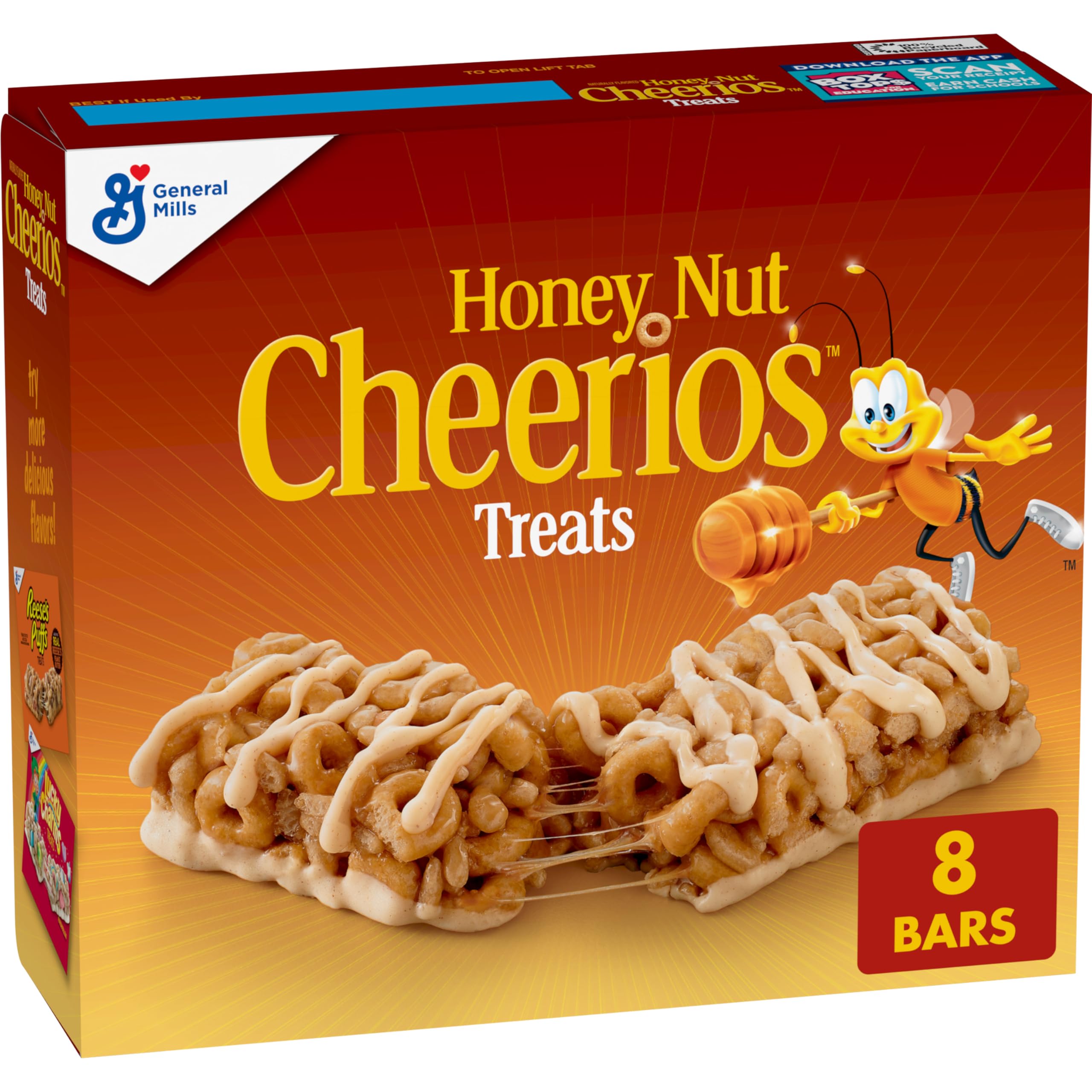 8-Count Honey Nut Cheerios Breakfast Cereal Snack Bars $1.89 w/ S&S + Free Shipping w/ Prime or on orders over $35