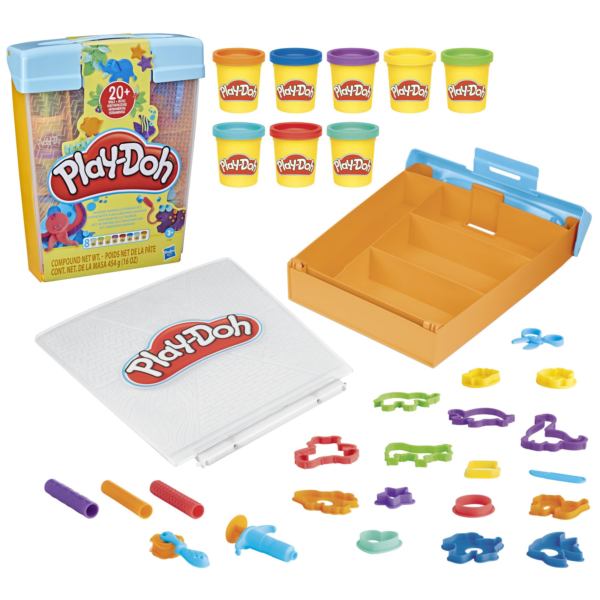 Play doh imagine animals storage set w 8 play doh cans 2 oz each 13