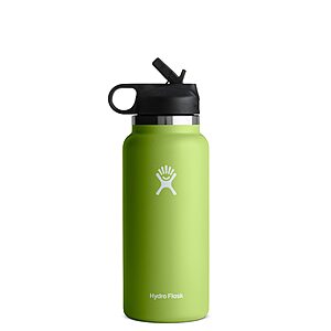 32 Ounce Hydro Flask Wide Mouth w Straw Lid Seagrass