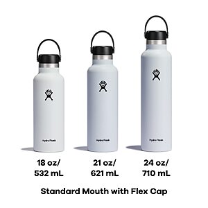18 Oz Hydro Flask Stainless Steel Insulated Water Bottle w Flex