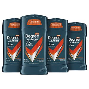 4-Count 2.7oz Degree Men Antiperspirant Deodorant (Adventure) $  9.85 w/ S&S + Free Shipping w/ Prime or on orders $  35+