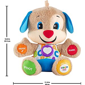 Fisher-Price Laugh & Learn Smart Stages Plush Toy w/ 75 Sounds (Brown Puppy or Sis) $10.70 + Free Shipping w/ Prime or on orders $35+