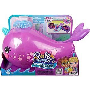 15-Pc Polly Pocket Sparkle Cove Adventure Dolls & Toy Boat Playset (Narwhal Adventurer)  $  13.74 + Free Shipping w/ Prime or on $  35+