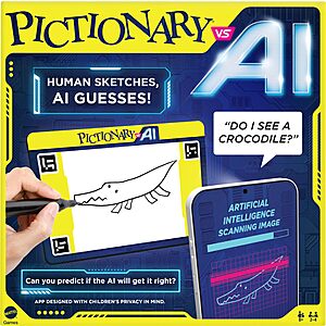 Mattel Games Pictionary Vs. AI Family Board Game $  6.49 + Free Shipping w/ Prime or on $  35+