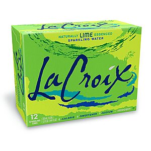 12-Pack 12-Oz LaCroix Sparkling Water (Lime)