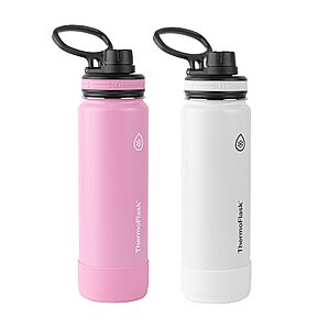 2-Pack 24-Oz ThermoFlask Double Wall Vacuum Insulated Stainless Steel Water Bottles (Strawberry & Arctic White) $  23 + Free Shipping w/ Prime or on $  35+