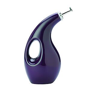 Rachael Ray Solid Glaze Ceramics EVOO Olive Oil Bottle Dispenser (Purple)
