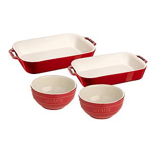 4-Piece Staub Ceramic Bakeware Set (Cherry) $  50 + Free Shipping