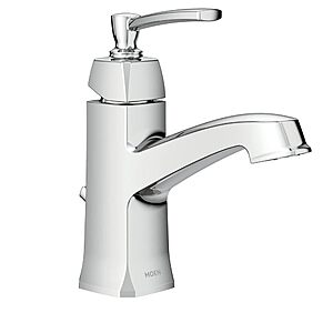 Moen Conway Chrome One-Handle Single Hole or Centerset Bathroom Faucet w/ Drain Assembly $52.90 + Free Shipping