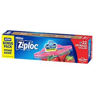 22-Count 1-Gallon Ziploc Food Storage Bags alt=