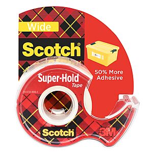 Scotch Super-Hold Wide Tape (1.5"x650") $2.09 + Free Shipping w/ Prime or on $35+