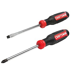 2-Piece CRAFTSMAN Bi-material Screwdriver Set $4.98 + Free Shipping w/ Prime or on $35+