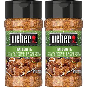 2-Pack Weber Ultimate Tailgate Seasoning, 3.7 Ounce Shaker $4.00 + Free Shipping w/ Prime or on $35+