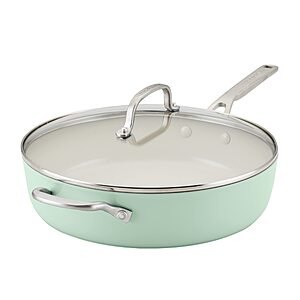 5-Quart KitchenAid Hard Anodized Ceramic Nonstick Sauté Pan with Lid (Pistachio) $35.99 + Free Shipping