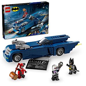 435-Piece LEGO DC Batman: Batman with The Batmobile vs. Harley Quinn & Mr. Freeze Building Set  $38.49 + Free Shipping