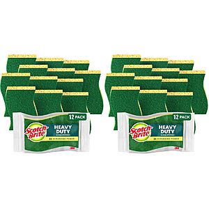 2-Pack 12-Count Scotch-Brite Heavy Duty Scrub Sponges $6.65 