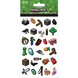 4-Count Minecraft Sticker Sheet $2 