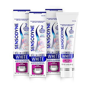 3-Count 3.4-Oz Sensodyne Clinical White Toothpaste $9.50 or less w/ Subscribe & Save