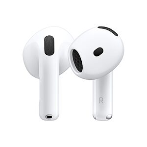Apple AirPods 4 Wireless Earbuds w/ Active Noise Cancellation & USB-C Case $120 + Free S&H
