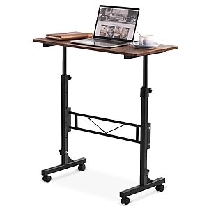 32" Amztabler Manual Adjustable Height Small Standing Desk w/ Wheels $50 + Free S&H