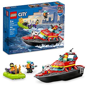 144-Piece LEGO City Fire Rescue Floatable Boat Building Set $23.99 + Free Shipping w/ Prime or on $35+