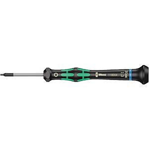 Wera 05118074001 Kraftform Micro 2054 Hexagon Electronics Precision Screwdriver, 0.05mm Head, 40mm Blade Length $5.93 + Free Shipping w/ Prime or on $35+