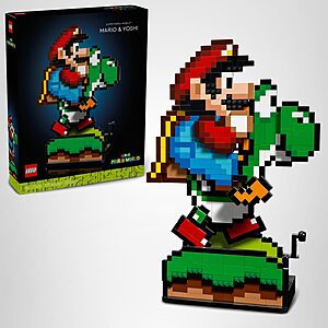 1215-Pc LEGO Super Mario World: Mario & Yoshi Building Set $104 + Free S&H