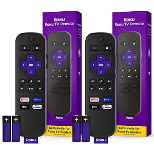 2 Pack Roku TV Remote Control (Official Manufacturer Product) or on