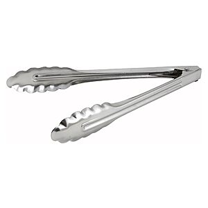 Winco Coiled Spring Heavyweight Stainless Steel Utility Tong